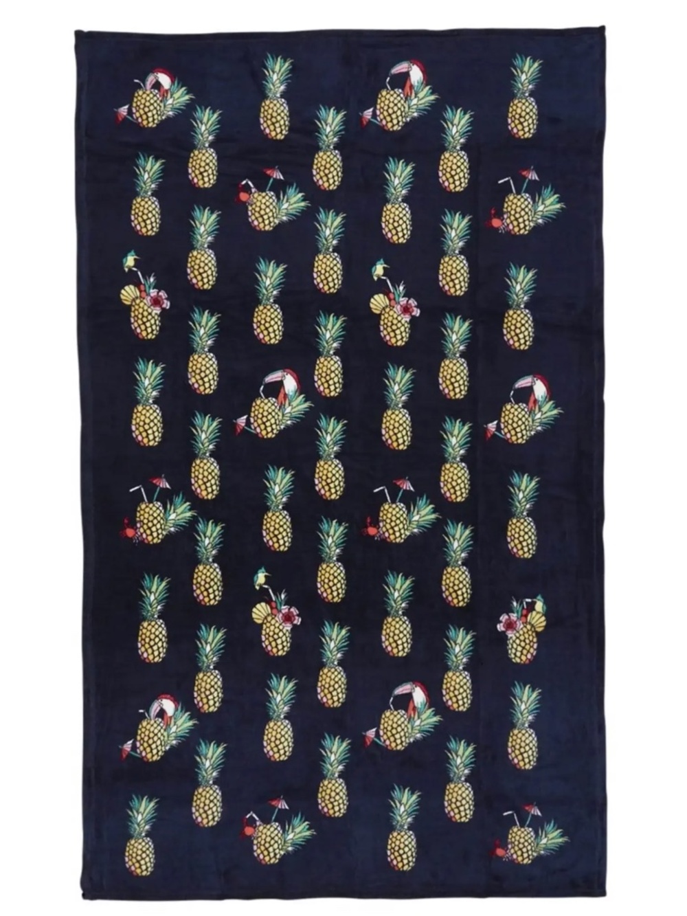 Navy Vera Bradley Throw fleece blanket Pineapples